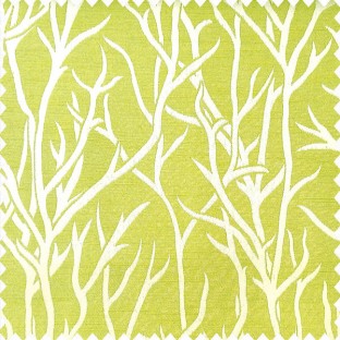 Green cream color natural designs texture finished surface sea plants flowing pattern polyester main curtain